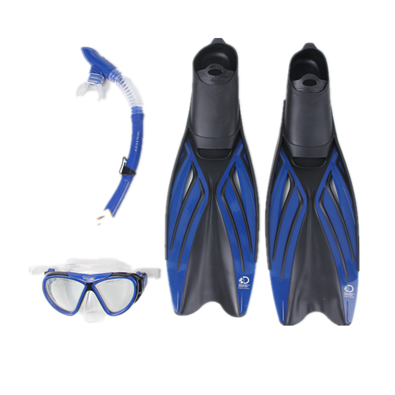 Deluxe Snorkeling Gear Scuba Diving Fins Mask Dry Snorkel Set - SCS0073