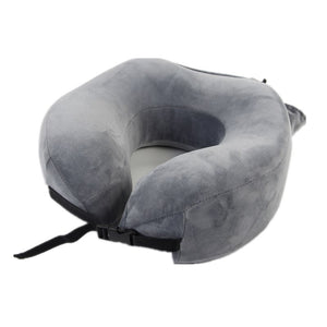 DISCOVERY ADVENTURES TRAVEL PILLOW 100% PURE MEMORY FOAM NECK PILLOW, COMFORTABLE & BREATHABLE COVER, MACHINE WASHABLE