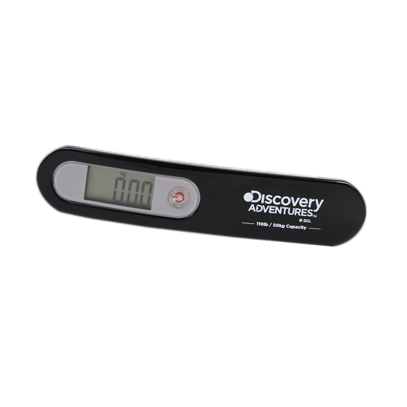 DISCOVERY ADVENTURES DIGITAL LUGGAGE SCALE,HANGING BAGGAGE SCALE WITH BACKLIT LCD DISPLAY,TRAVEL WEIGHT SCALE,PORTABLE SUITCASE WEIGHING SCALE WITH HOOK,110 LB CAPACITY,BATTERY INCLUDED