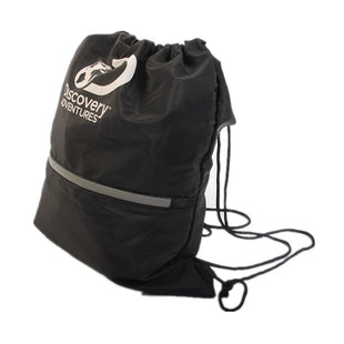 DISCOVERY ADVENTURES PACKABLE DRAWSTRING SACKPACK WITH ZIPPER AND WATER BOTTLE